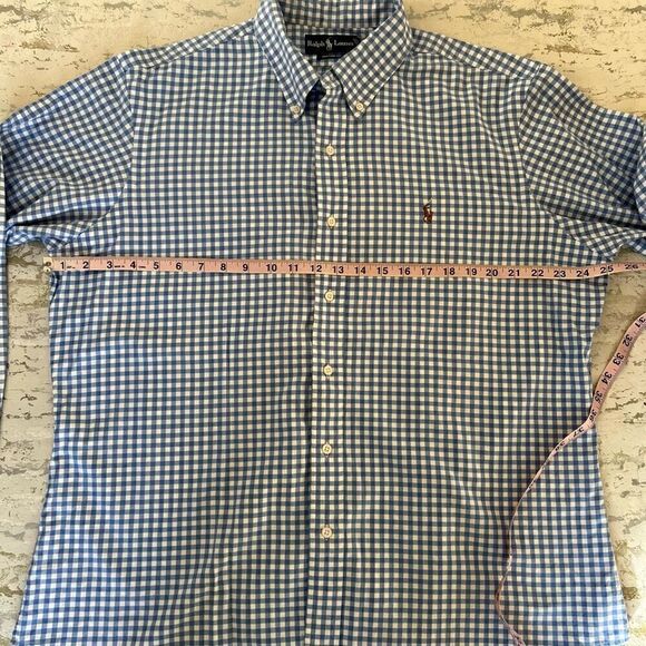 Ralph Lauren Custom Fit Gingham Oxford button down - Picture 8 of 11